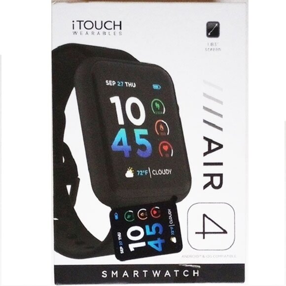 NWT iTouch Wearables Air 4 Smartwatch Black - Picture 1 of 9